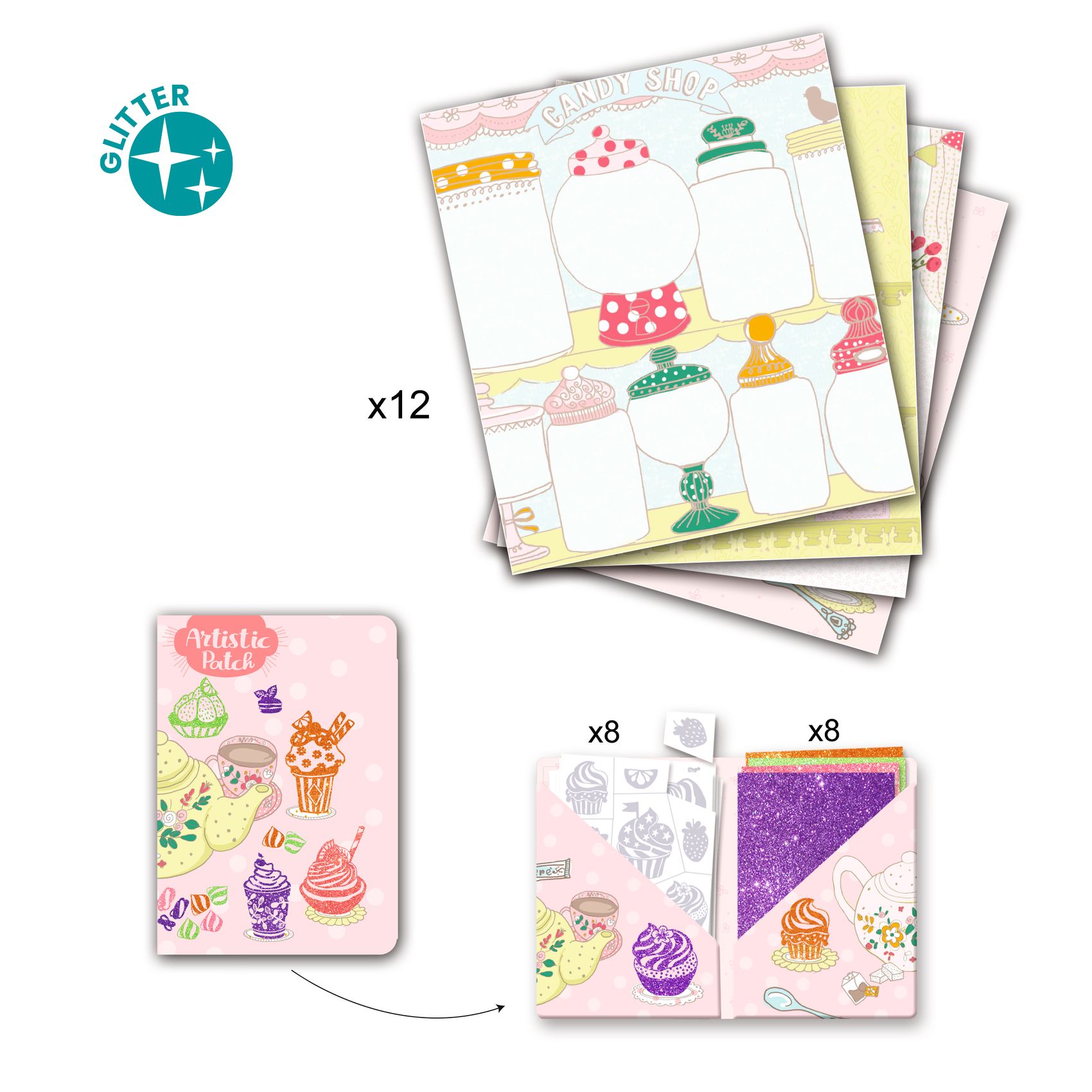 Artistic Patch - Csillámminta készítés - Édességek - Collages - Sweets