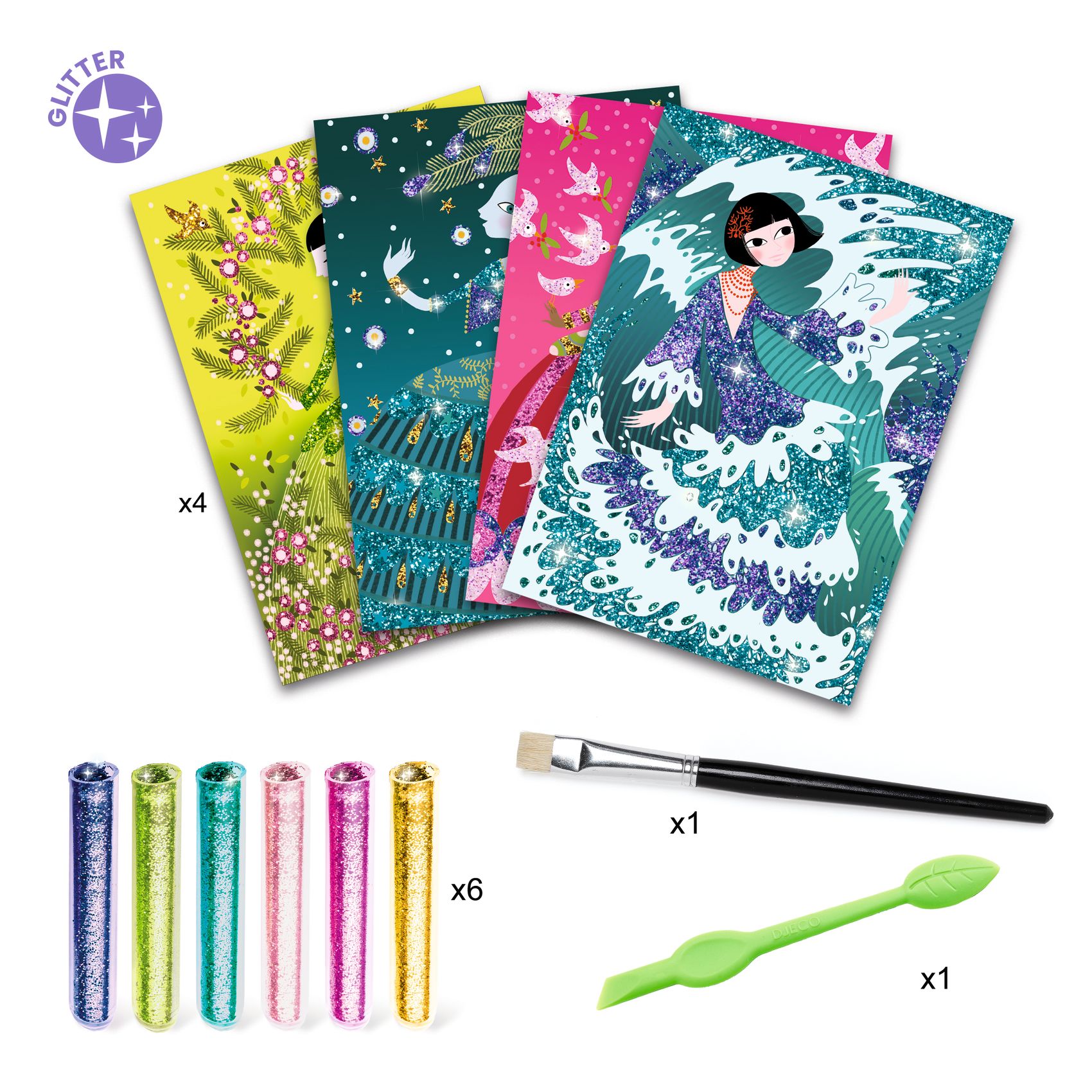 Csillámkép készítés - Csillogó ruhák - Glitter dresses