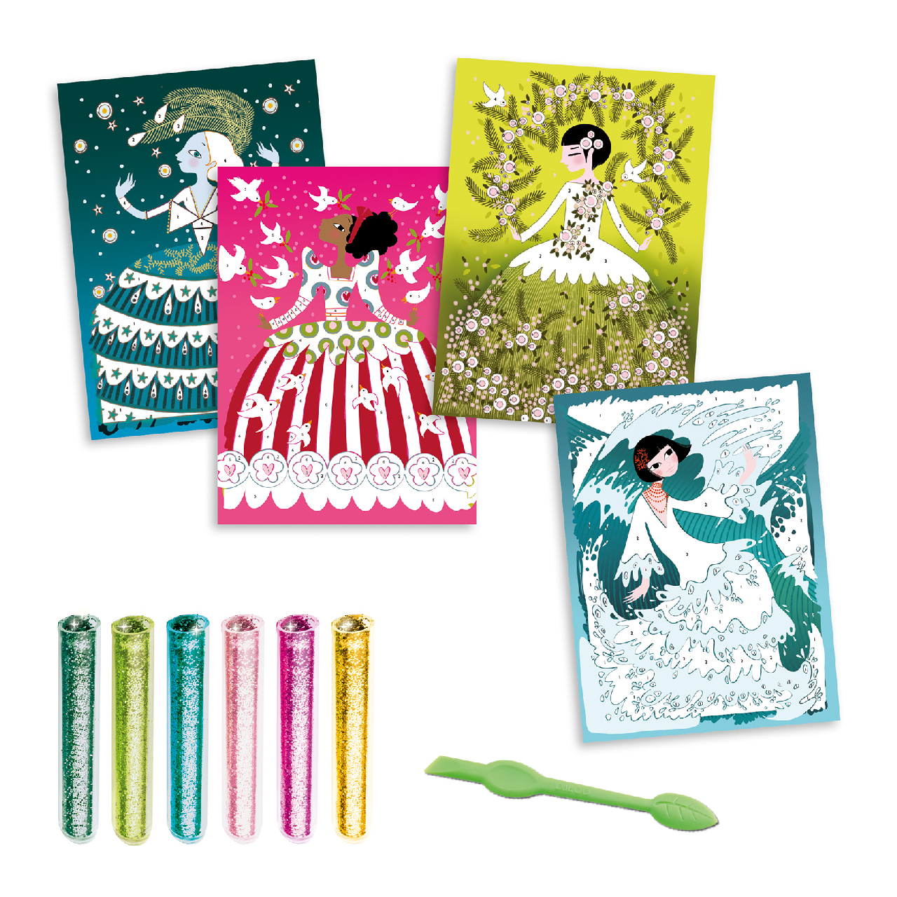 Csillámkép készítés - Csillogó ruhák - Glitter dresses