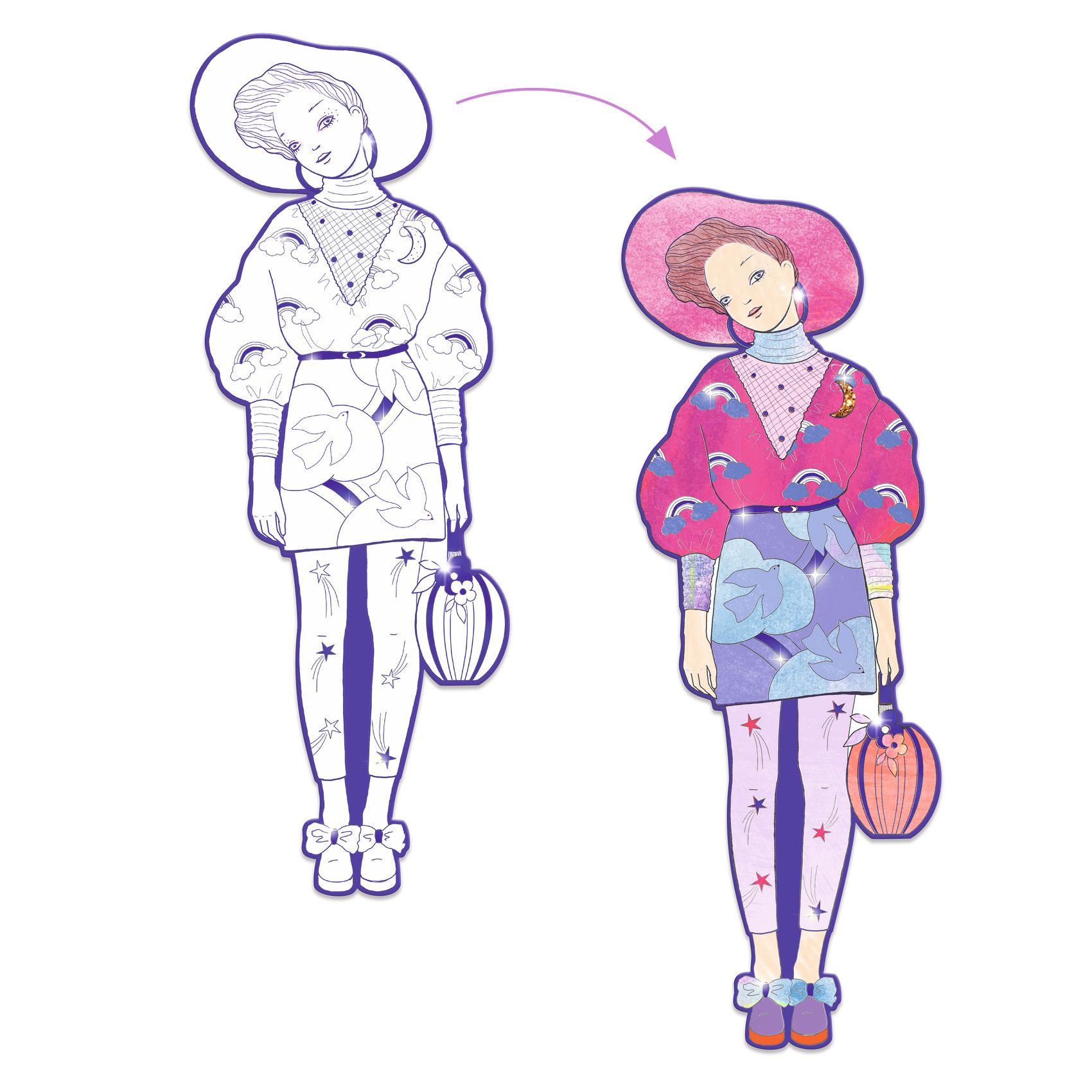 Színezés - Zaho Divat - Zaho and friends