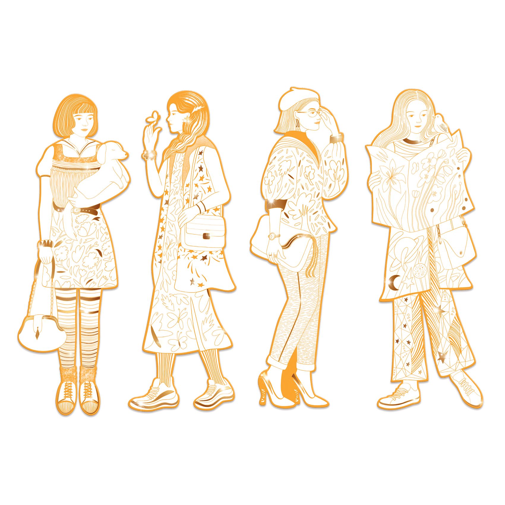 Színezés - Cindy Divat - Scout and friends