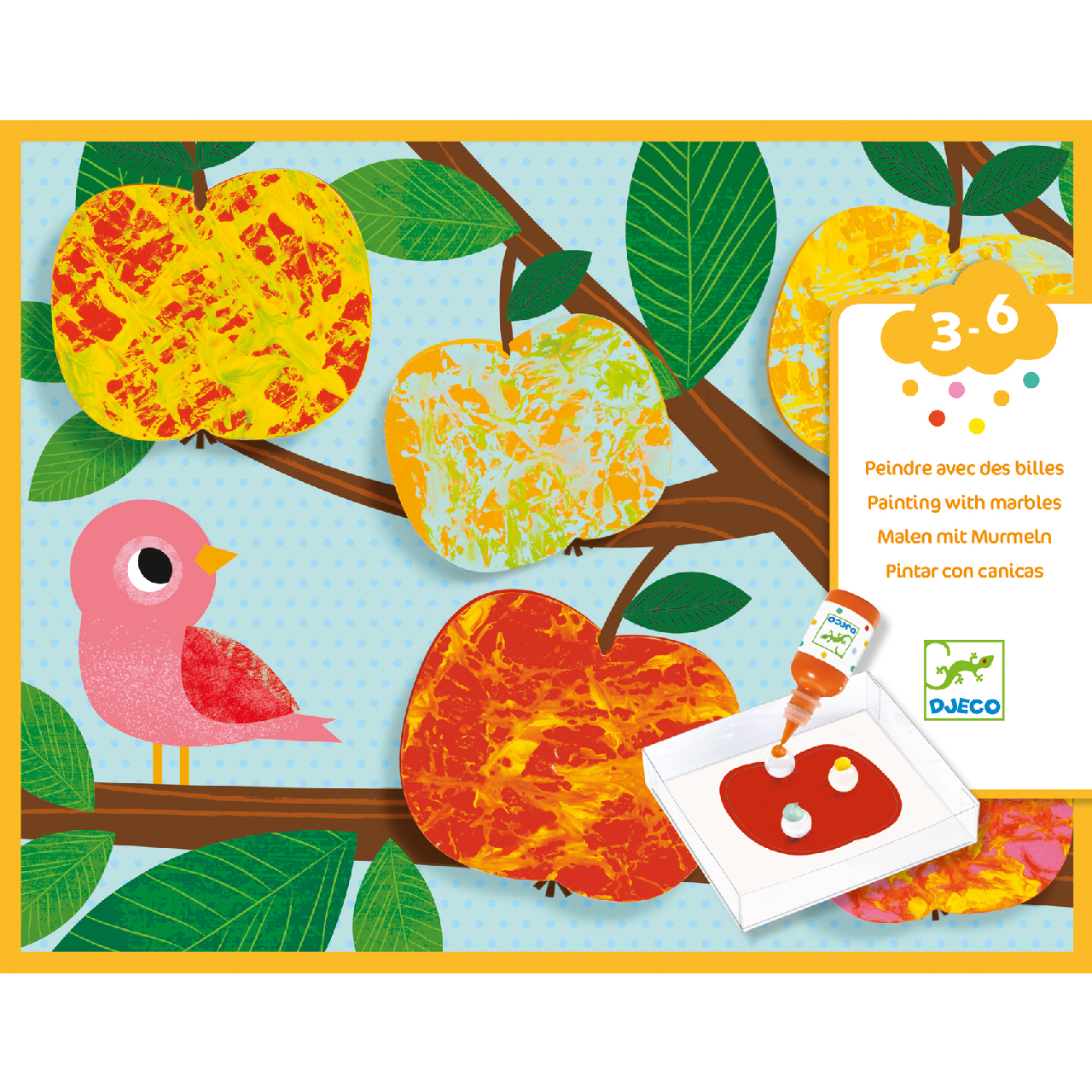 Festés üveggolyókkal - Kiskertemben - Painting with marbles