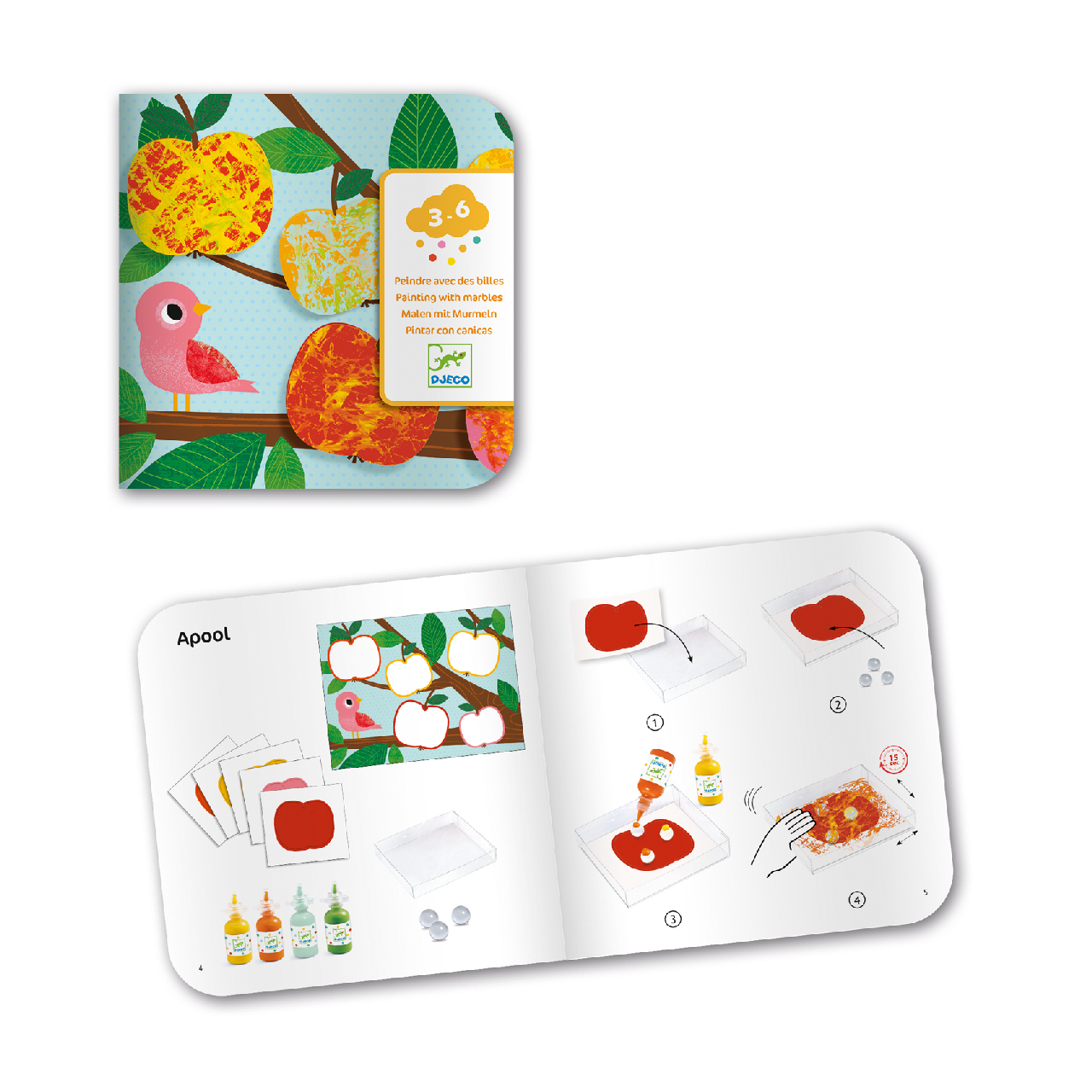 Festés üveggolyókkal - Kiskertemben - Painting with marbles