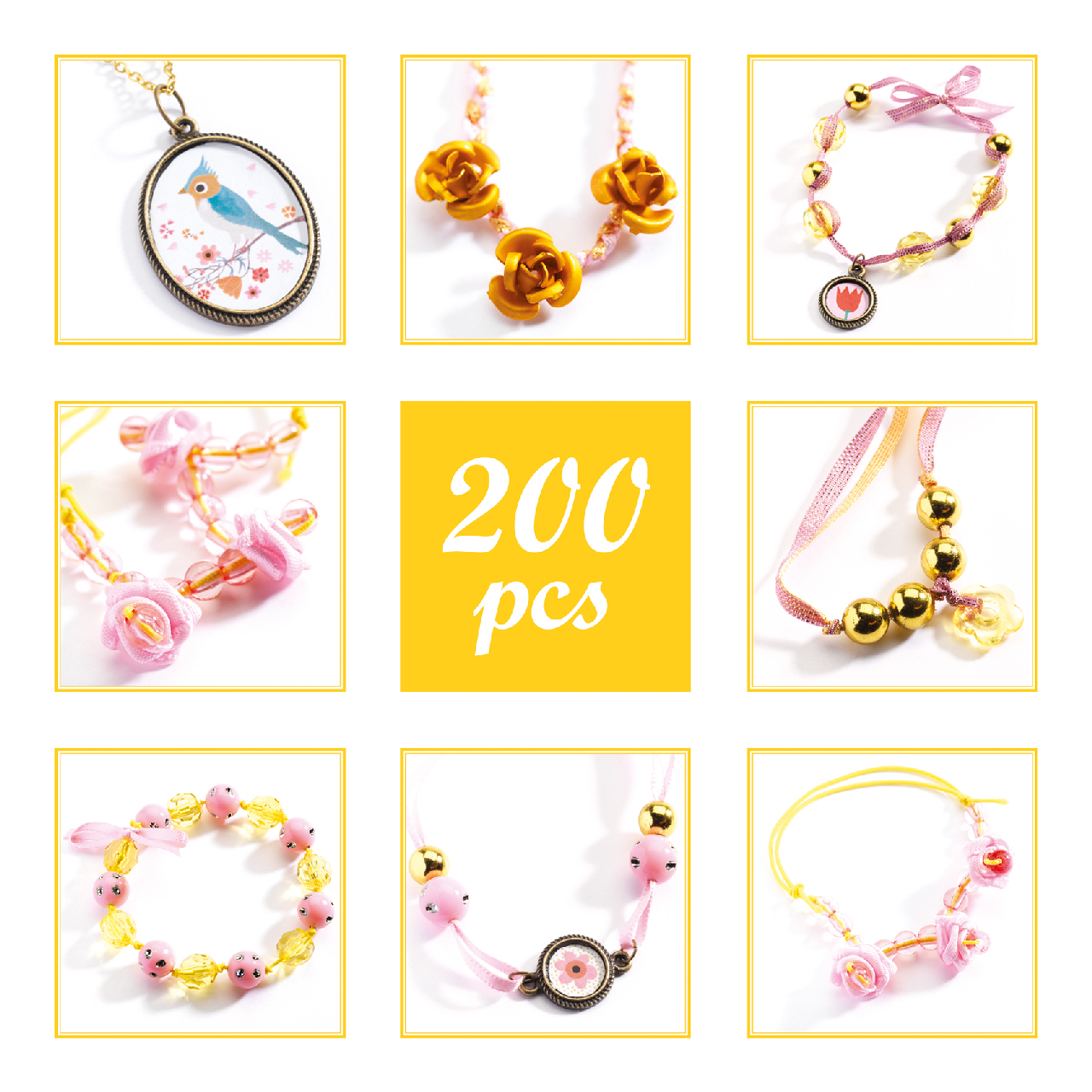 Ékszerkészító készlet - Gyöngyök és virágok - Pearls and flowers