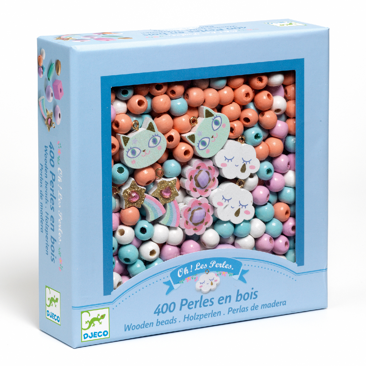 Fagyöngy készlet - Szivárvány - Wooden beads, Rainbow