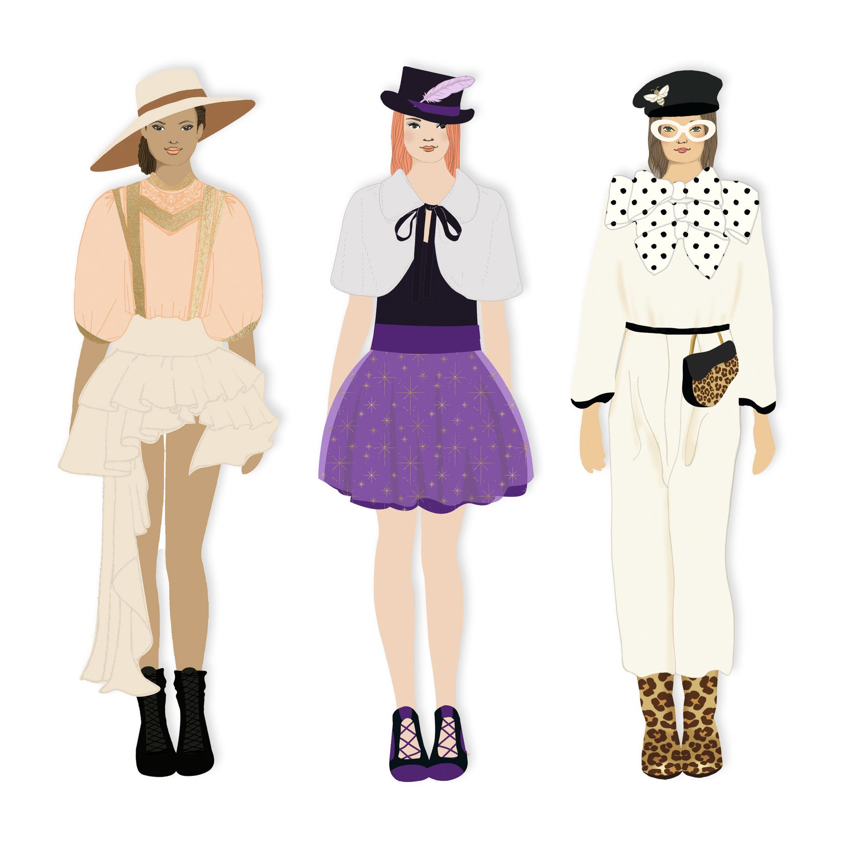 Papírbaba öltöztető - Elegáns gardrób - So chic wardrobe