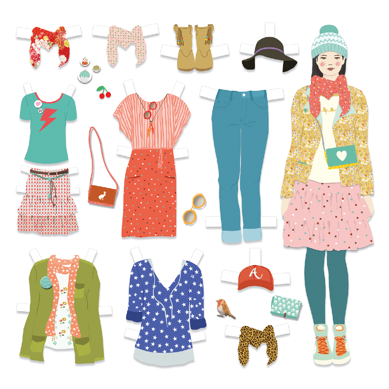 Papírbaba öltöztető - Hatalmas gardrób – One big dressing room 