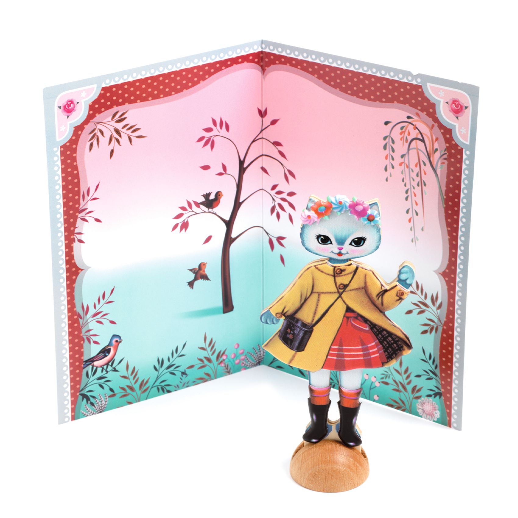 Papírbaba öltöztető - Kismacska gardróbja - Little gardrobe