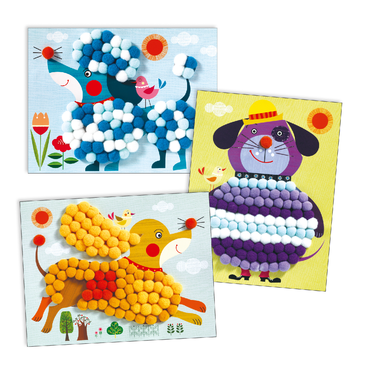 Pompom-kép készítés - Simogatni való kutyák - Dogs to stroke