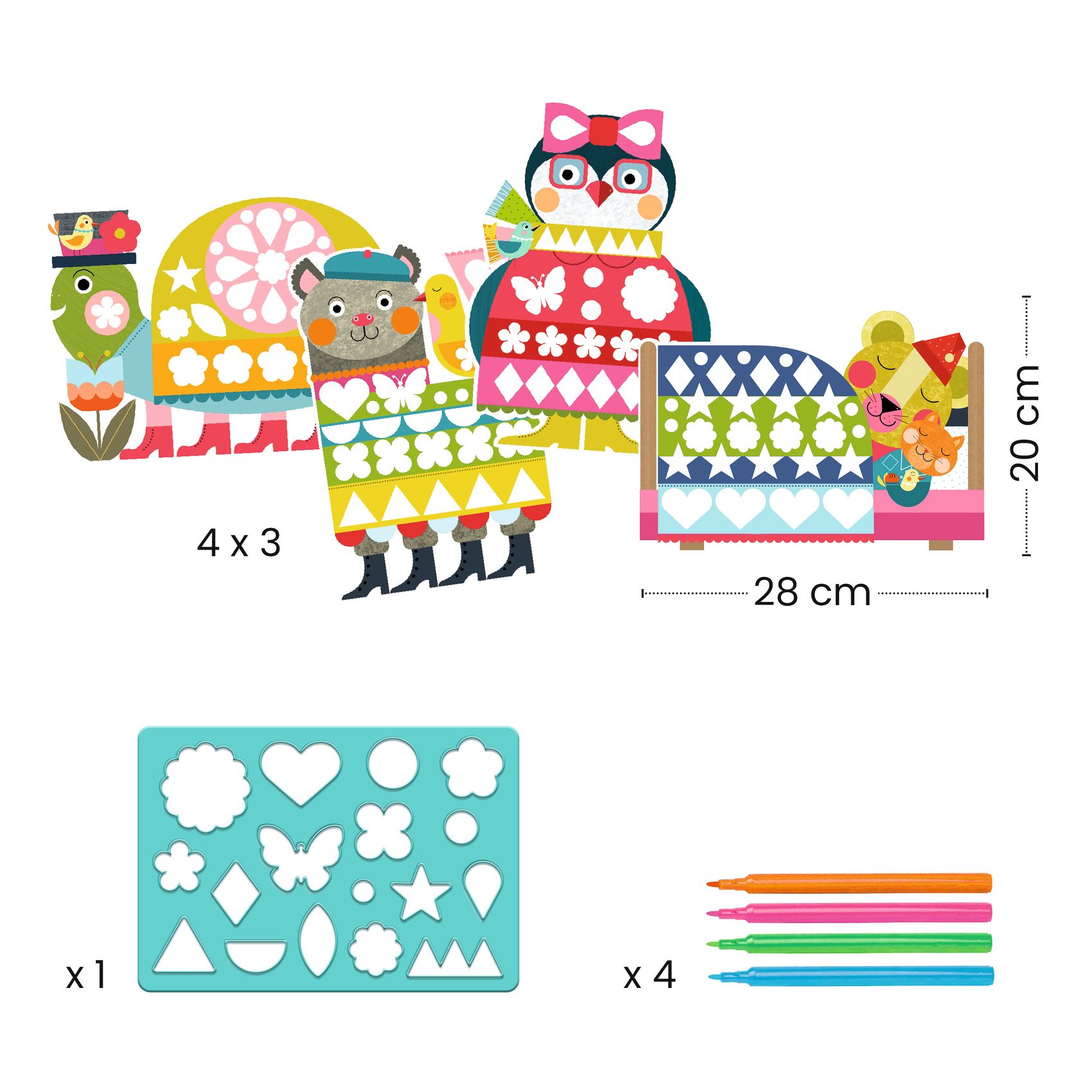 Színezés sablonokkal - Rendezetten vidám - Neat but fun