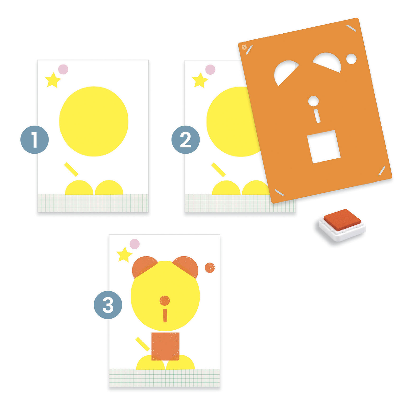 Stencil sablonos képalkotás - Tipi-tapi - Dib dab