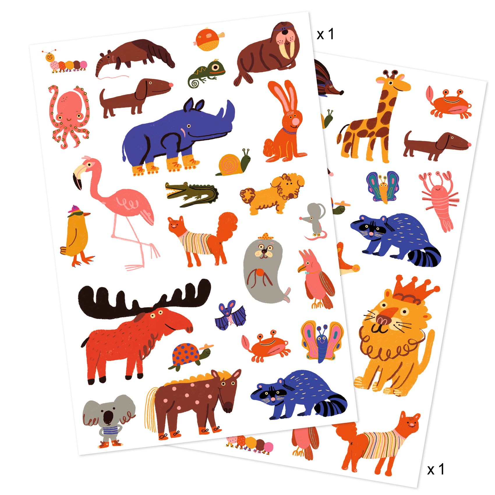 Tetováló matricák - Vicces állatok - Funny animals