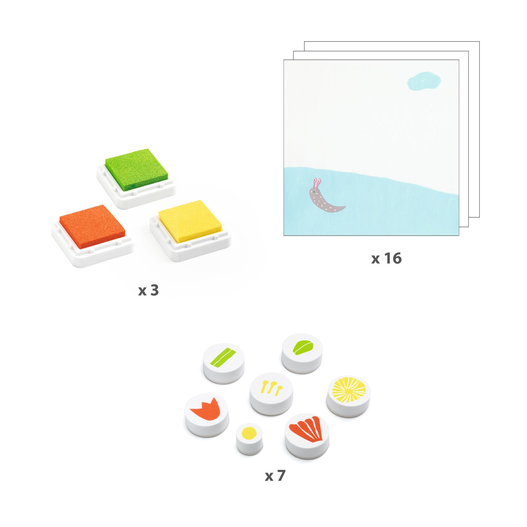 Kreatív nyomdakészlet - Virágokkal - With flowers