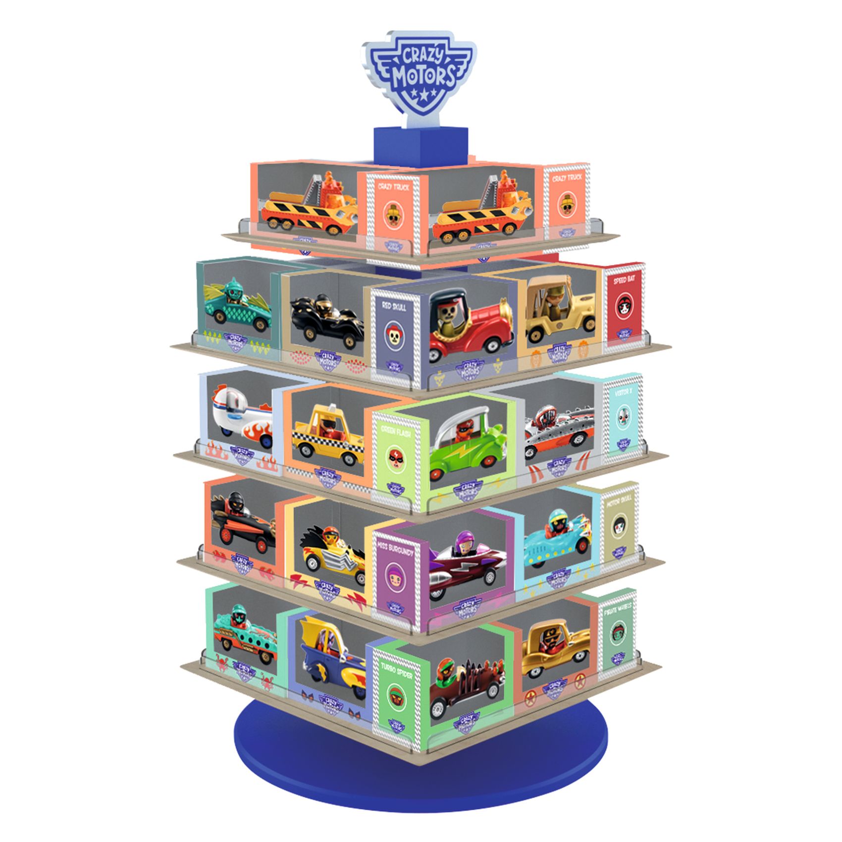 Display - Crazy Motors, rotating