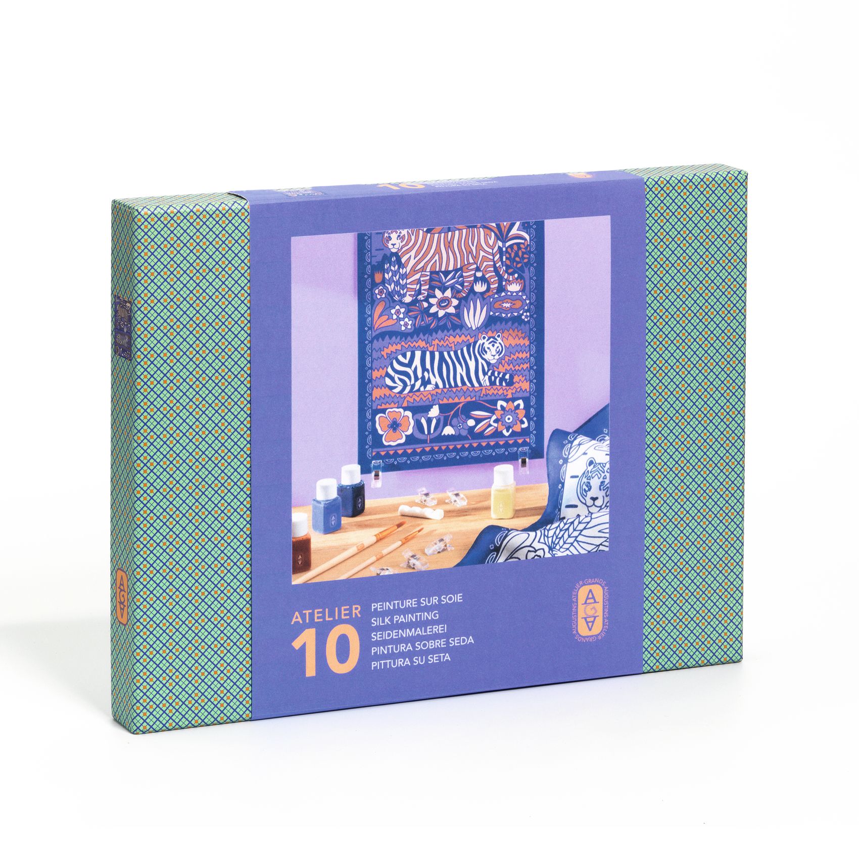 Műterem 10 - Selyem festés, Tigrisek  - Atelier 10, Silk Painting