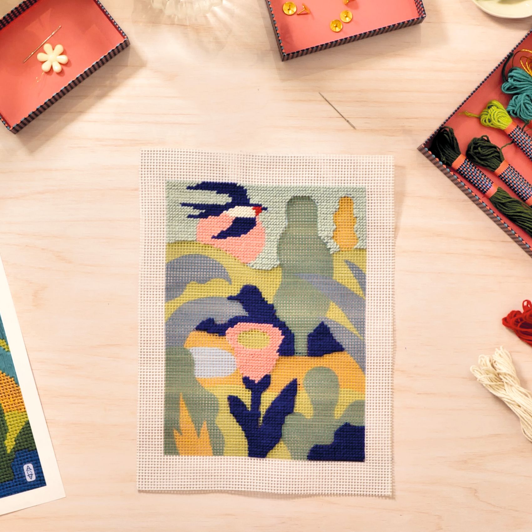 Műterem 65 - Tűhímzés, Hajnal - Atelier 65, Needlepoint