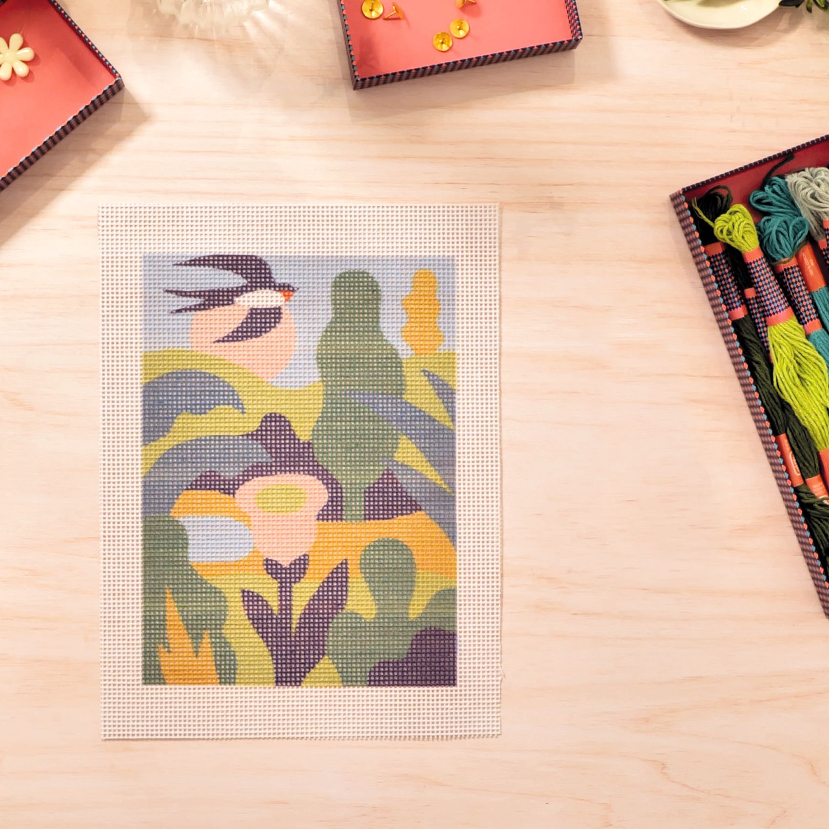 Műterem 65 - Tűhímzés, Hajnal - Atelier 65, Needlepoint