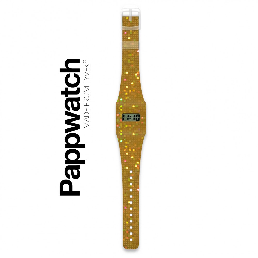 Papír karóra - GLITZERGOLD / METALLIC - Pappwatch