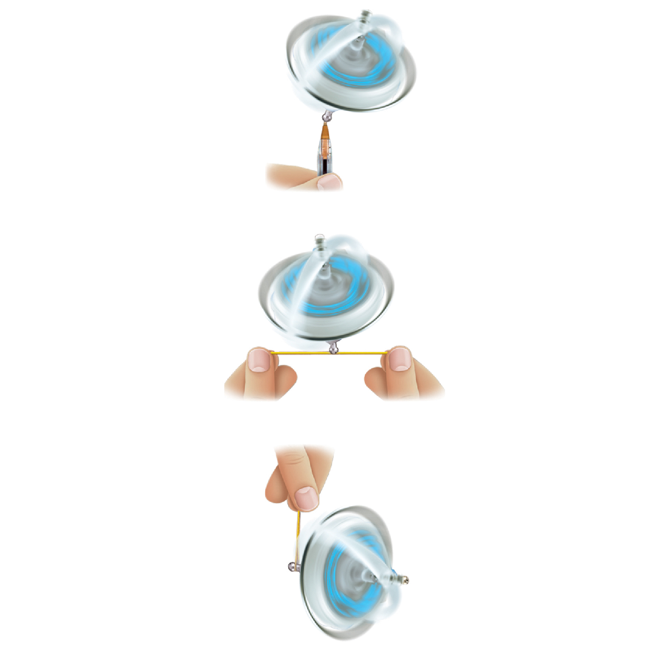 Ledes csodagiroszkóp - UFO Lighting Gyroscope