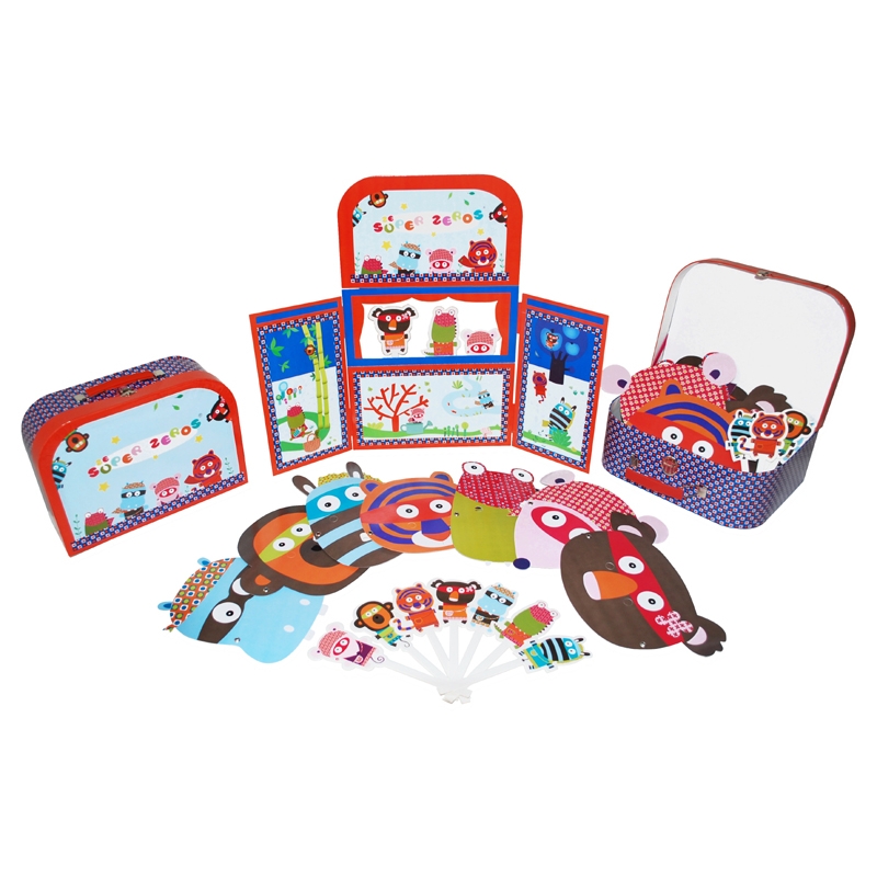 Super Zeros bábszínház - Maszk- és pálcásbáb-készlet